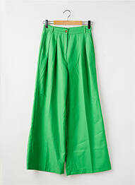 Pantalon larg închidere cu fermoar sub clapetă cu nasturi mărime normală verde KING LOUIE femme