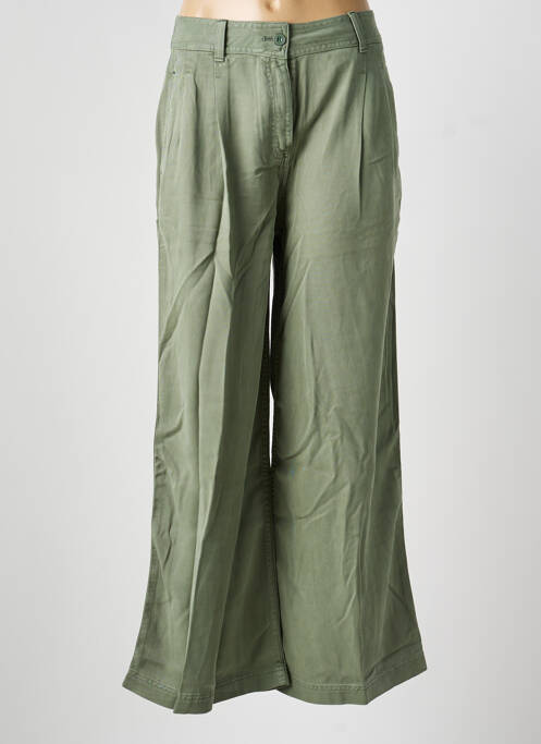 Pantalon larg închidere cu fermoar sub clapetă cu nasturi mărime normală verde WHITE STUFF femme