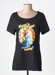 Tricou serigrafie mâneci scurte negru MARGOT femme