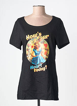 Tricou serigrafie mâneci scurte negru MARGOT femme