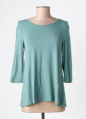 Tricou mâneci 3/4 mâneci 3/4 verde BY BASICS femeie