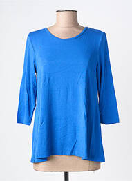 Tricou elasticitate mâneci 3/4 albastru BY BASICS femme