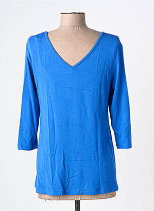 Tricou mâneci 3/4 mâneci 3/4 albastru BY BASICS femeie