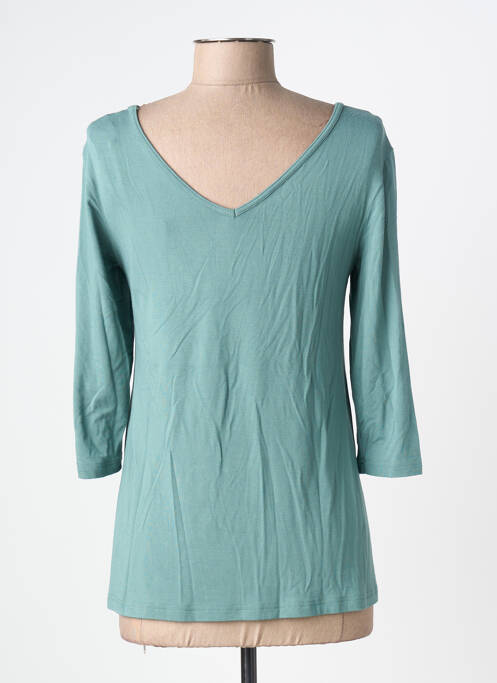 Tricou elasticitate mâneci 3/4 verde BY BASICS femme