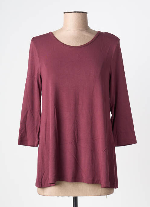 Tricou elasticitate mâneci 3/4 roșu BY BASICS femme