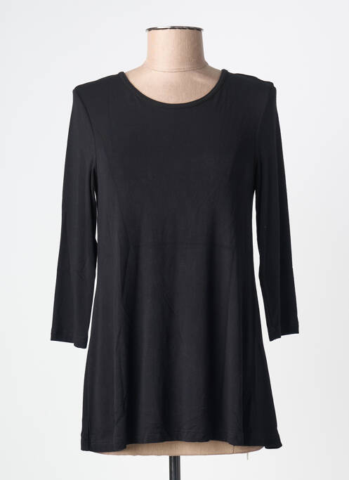 Tricou elasticitate mâneci 3/4 negru BY BASICS femme