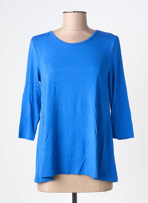 Tricou elasticitate mâneci 3/4 albastru BY BASICS femme
