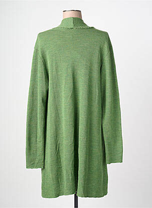 Vestă cu mâneci lungi guler șal verde BY BASICS femeie