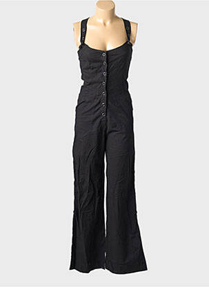 Salopetă-pantalon închidere cu nasturi pe față fără mâneci negru KALI YOG femme