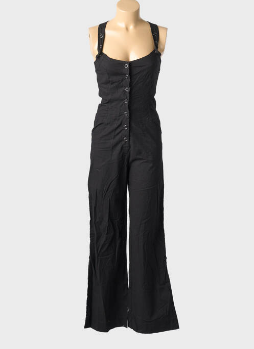 Salopetă-pantalon închidere cu nasturi pe față fără mâneci negru KALI YOG femme