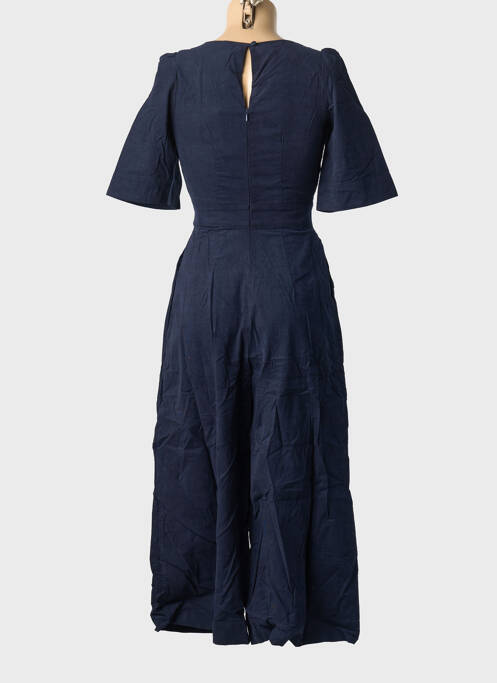 Salopetă-pantalon închidere cu nasturi la spate mâneci scurte albastru EMILYANDFIN femme