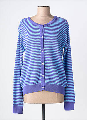 Vestă cu mâneci lungi croială cambrată albastru DANEFAE femme