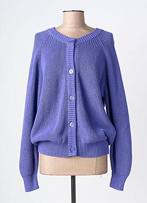 Vestă cu mâneci lungi guler rotund violet DANEFAE femeie