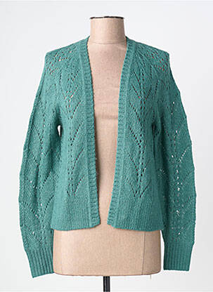 Vestă cu mâneci lungi croială cambrată verde KING LOUIE femme