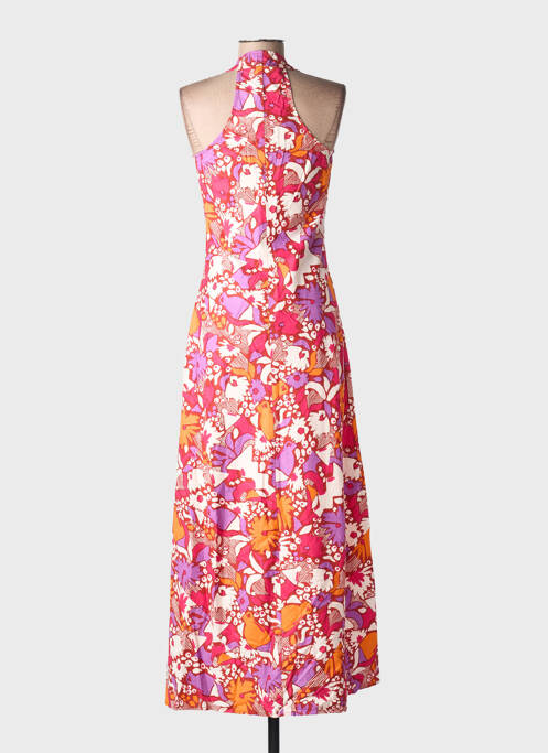 Rochie lungă imprimeu fantezie fără mâneci roz KALI YOG femme