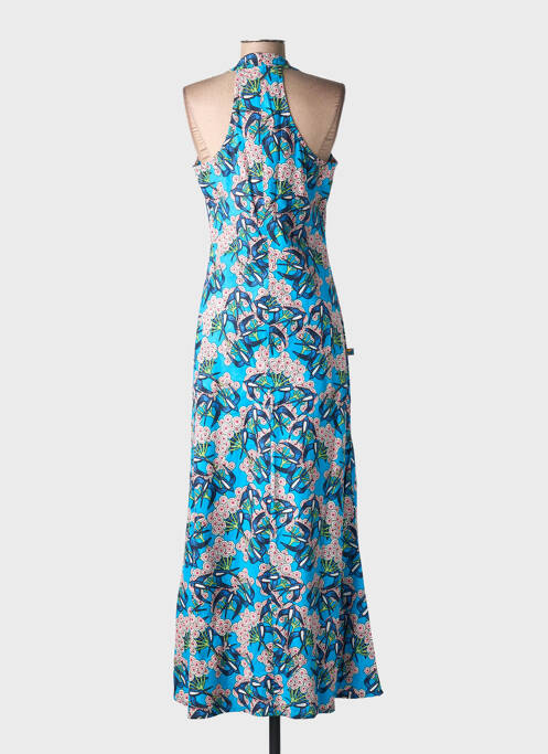 Rochie lungă imprimeu fantezie fără mâneci albastru KALI YOG femme