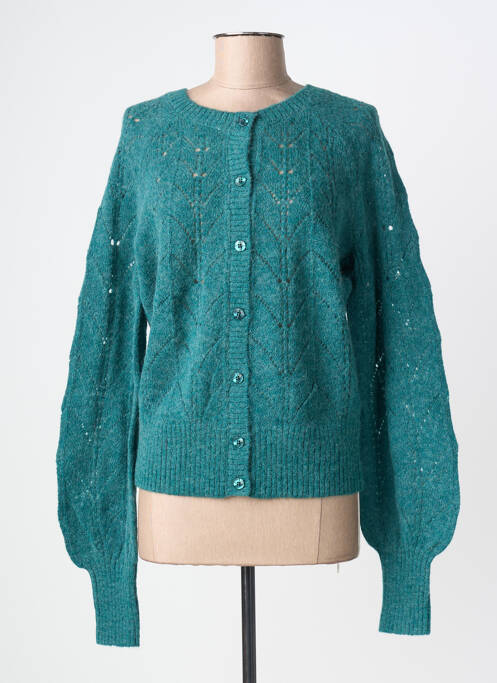 Vestă cu mâneci lungi croială cambrată verde KING LOUIE femme