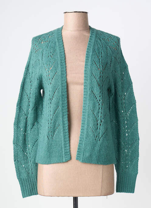 Vestă cu mâneci lungi croială cambrată verde KING LOUIE femme