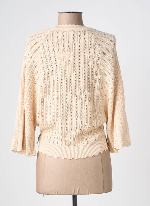 Vestă cu mâneci lungi mâneci 3/4 bej BLUTGESCHWISTER femme