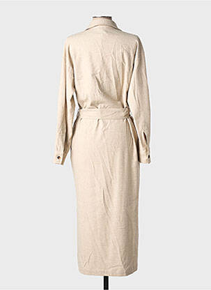 Rochie midi mâneci lungi mâneci lungi bej DIEGA femeie