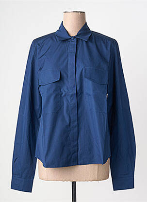 Cămașă croială dreaptă mâneci lungi albastru ANDREA LEV femme