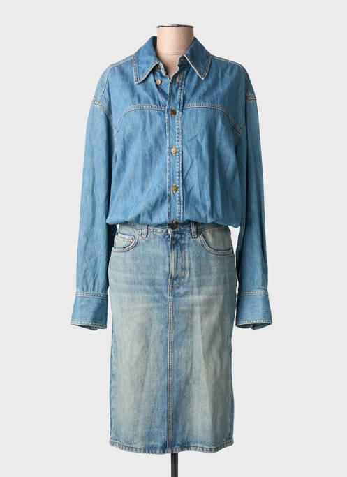 Rochie midi mâneci lungi mâneci lungi albastru HAIKURE femme