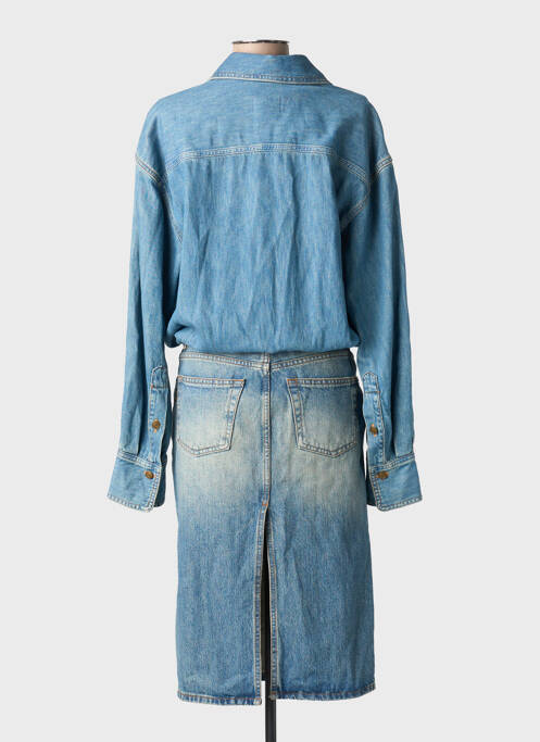 Rochie midi mâneci lungi mâneci lungi albastru HAIKURE femme