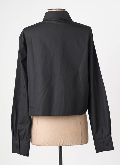 Cămașă țesătură poplin mâneci lungi negru ANDREA LEV femme