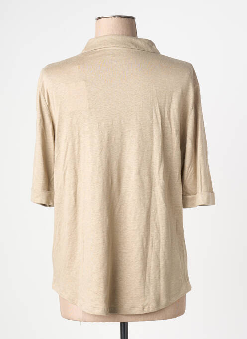 Cămașă mâneci scurte mâneci scurte bej MAJESTIC FILATURES femme