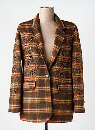 Sacou buzunare maro ME369 femme