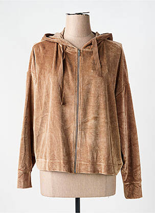 Jachete casual guler rotund maro MAJESTIC FILATURES femeie