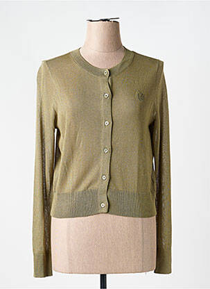 Vestă cu mâneci lungi strânsă pe partea de jos verde LOVE STORIES femme