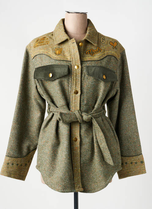 Jachete casual epoleți verde ME369 femme