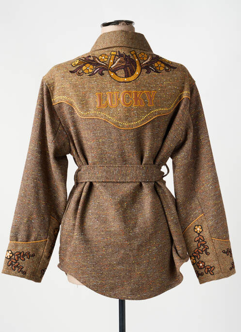 Jachete casual epoleți maro ME369 femme