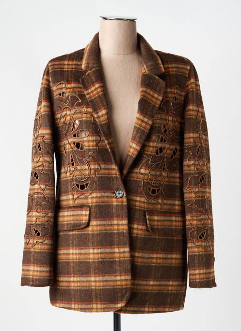 Sacou buzunare maro ME369 femme