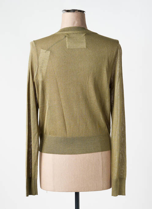 Vestă cu mâneci lungi strânsă pe partea de jos verde LOVE STORIES femme