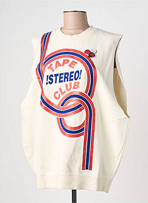 Tricou serigrafie mâneci scurte bej NEWTONE femeie
