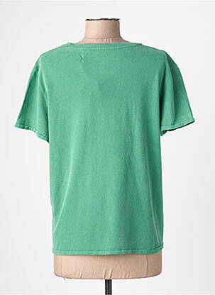 Tricou serigrafie mâneci scurte verde NEWTONE femeie