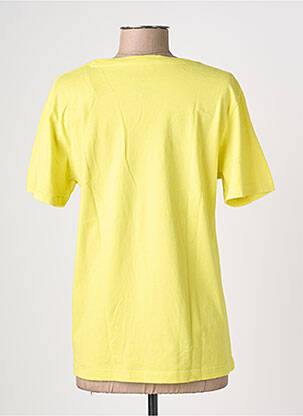 Tricou serigrafie mâneci scurte galben NEWTONE femeie