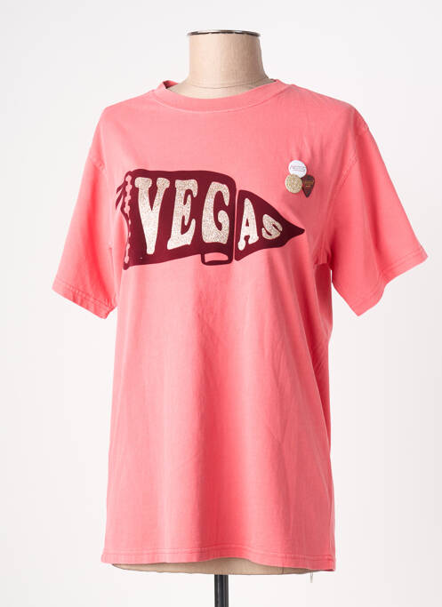 Tricou croială dreaptă mâneci scurte roșu NEWTONE femme