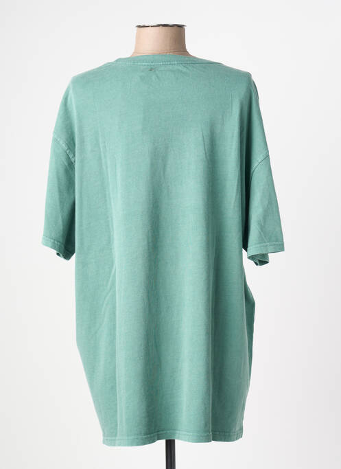 Tricou croială dreaptă mâneci scurte verde NEWTONE femme