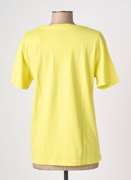 Tricou serigrafie mâneci scurte galben NEWTONE femme