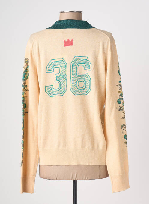 Polo mâneci lungi mâneci lungi bej ME369 femme