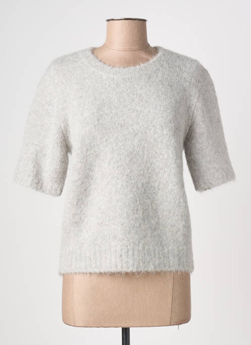 Top elasticitate mâneci scurte gri SAMSOE & SAMSOE femme