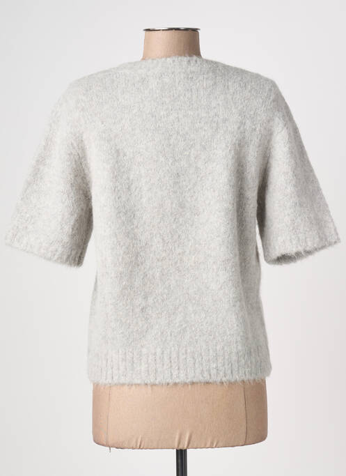 Top elasticitate mâneci scurte gri SAMSOE & SAMSOE femme