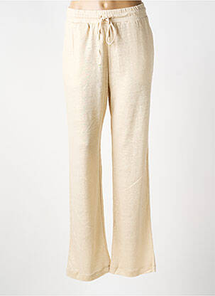 Pantalon drept talie elastică auriu NOTSHY femeie