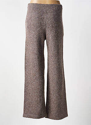Pantalon evazat talie elastică bej MAJESTIC FILATURES femeie