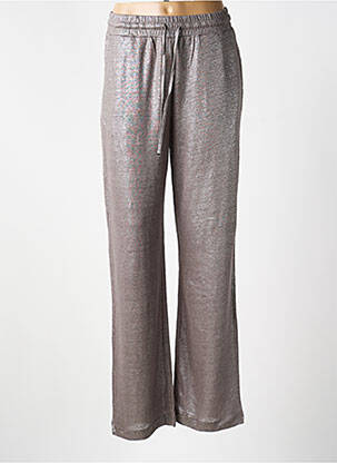 Pantalon drept talie elastică argintiu NOTSHY femeie