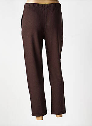Pantalon 7/8 talie elastică maro MAJESTIC FILATURES femeie