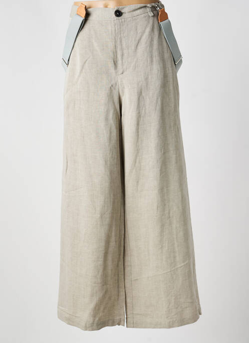 Pantalon evazat talie elastică gri PHISIQUE DU ROLE femme